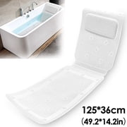 Kyoffiie Full Body Bath Cushion Bath Pillow for Head and Neck Rest Bathtub Pillows with 30 Non-Slip Suction Full Body Spa Bath Mattress Cushion with Breathable Bathtub Mat