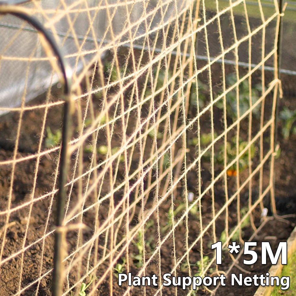 Kyoffiie Jute Plant Support Netting Low Entanglement Climbing Mesh