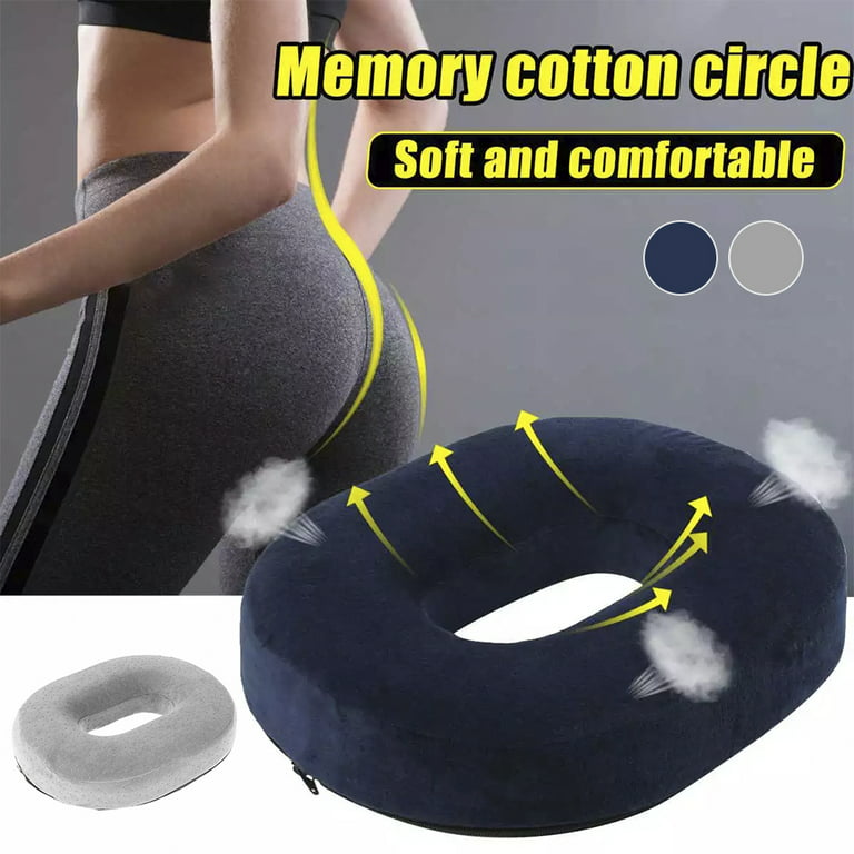 Sleepavo Navy Blue Memory Foam Seat Cushion - Office Seat Cushion for  Sciatica, Coccyx, Back, Tailbone & Lower Back Pain Relief - Butt Cushion  for Lumbar Support in Office Desk, Car 
