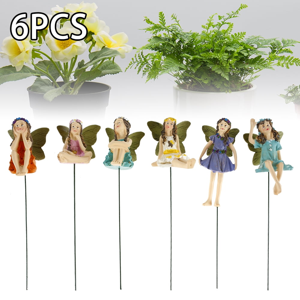 Kyoffiie Miniature Fairy Statue Sculpture Mini Elves Figurines