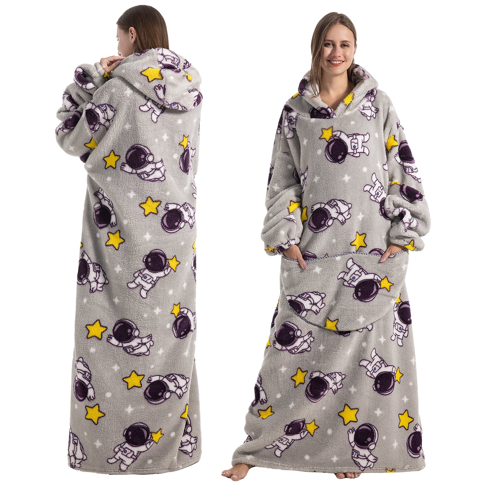 Kyoffiie Oversized Blanket Hoodie Large Pocket Warm Cozy Hooded Blanket