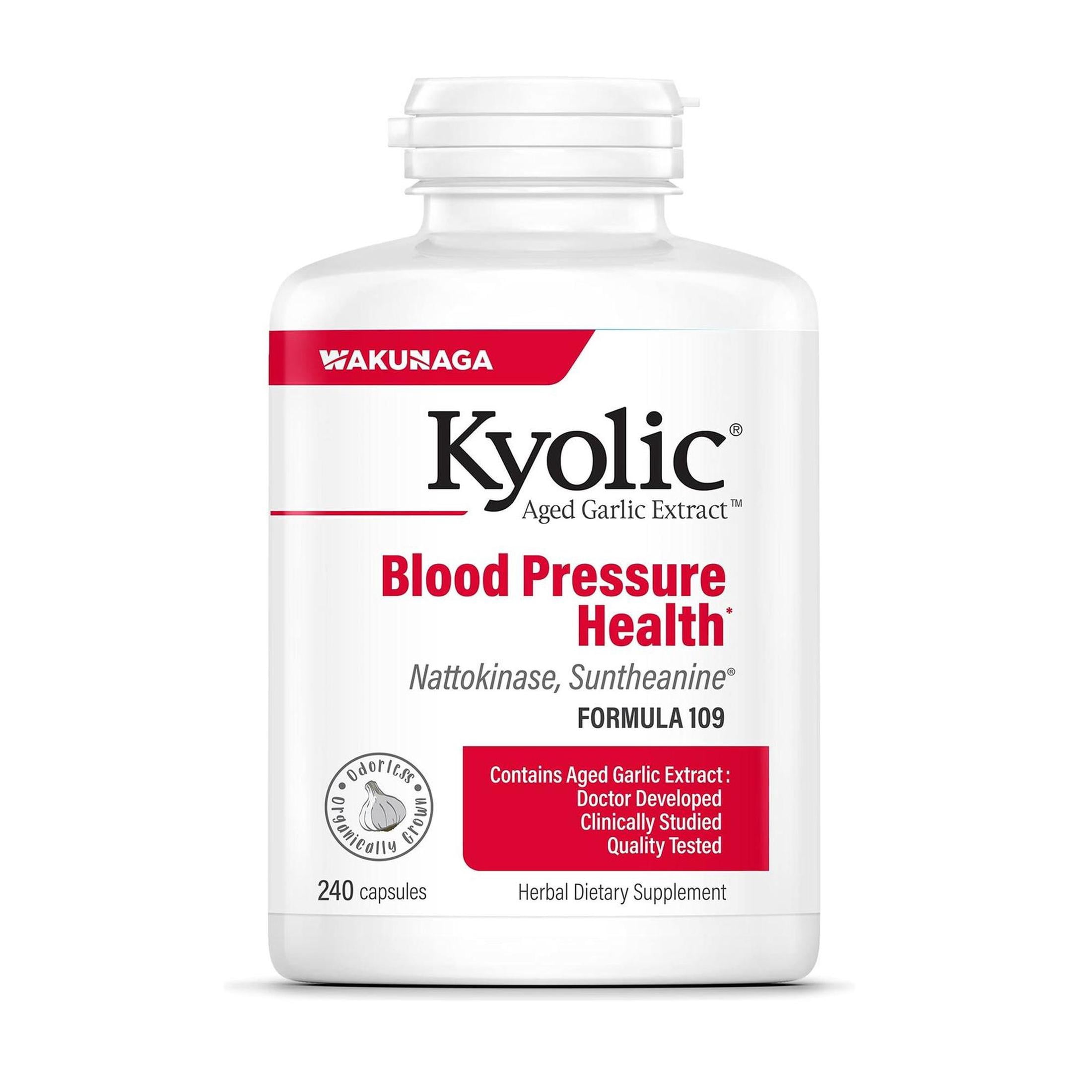 Kyolic Aged Garlic Extract™, Blood Pressure Health, Formula 109, 240 Capsules