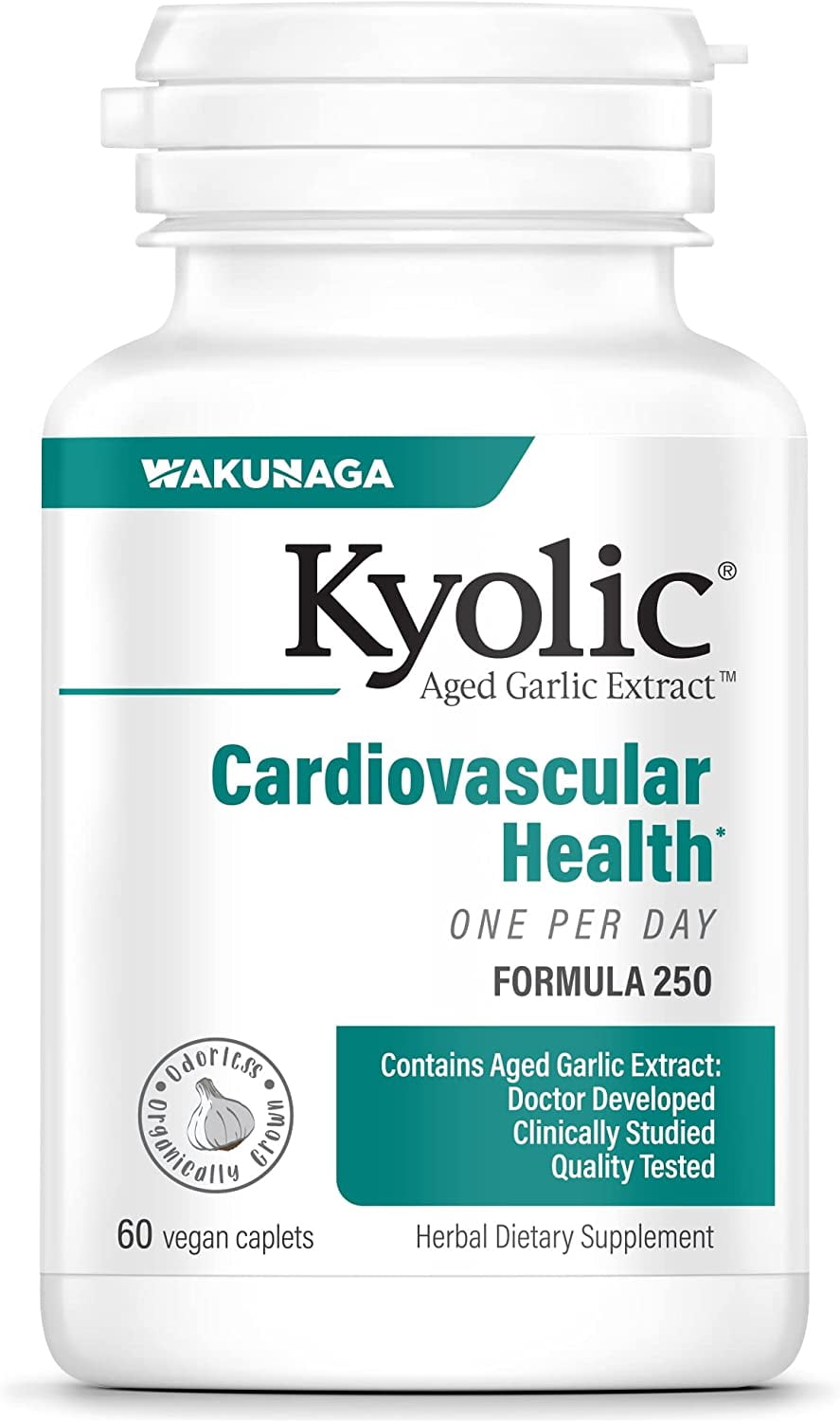 l carnitine and garlick extract Kyolic Aged Garlic Extract One Per Day Cardiovascular - 1000 Mg - 60  Caplets