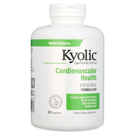 Kyolic Aged Garlic Extract Original Formula Cardiovascular Formula 100 Capsules, 300 Ct