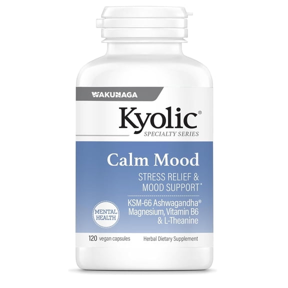 Kyolic Specialty Series Calm Mood, Stress Relief & Mood Support*, 120 Vegicaps