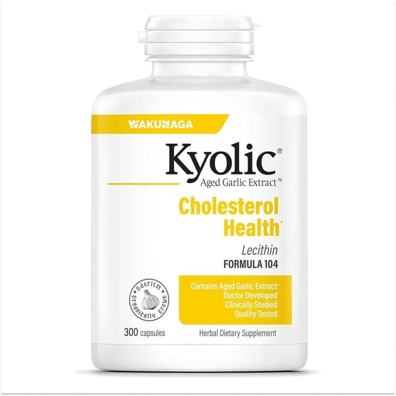 Kyolic Aged Garlic Extract Formula 104, Cholesterol Health*, 300 Capsules
