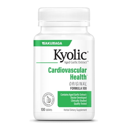 Kyolic Aged Garlic Extract Formula 100, Cardiovascular Health, 100, tablets.