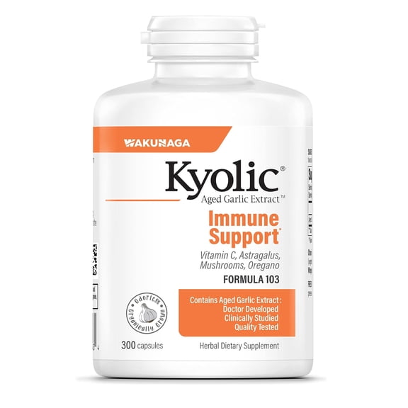 Kyolic Aged Garlic Extract Formula 103, Immune Support*, 300 Capsules