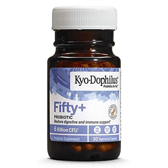Kyo-Dophilus Fifty+ Probiotic, Restore digestive and immune support*, 30 Vegetarian Capsules
