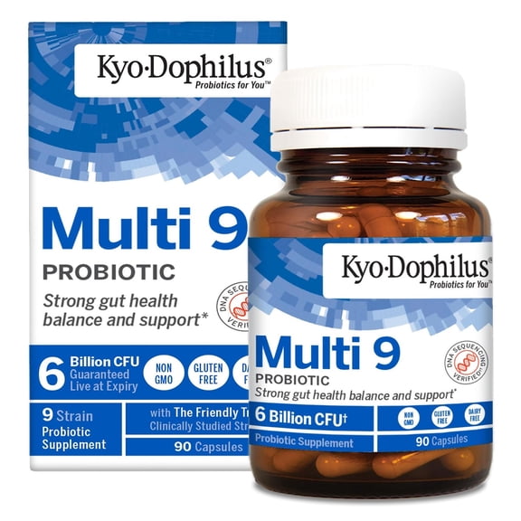 Kyo-Dophilus Multi 9 Probiotic, Strong gut health balance and support*, 90 capsules