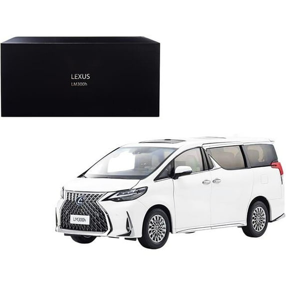 Kyosho 08963WP 1-18 Scale Hybrid Lexus LM300h Diecast Model Van with Sunroof, White