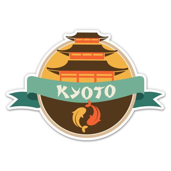 Kyoto Japan - 3" Vinyl Sticker - For Car Laptop Water Bottle Phone - Waterproof Decal