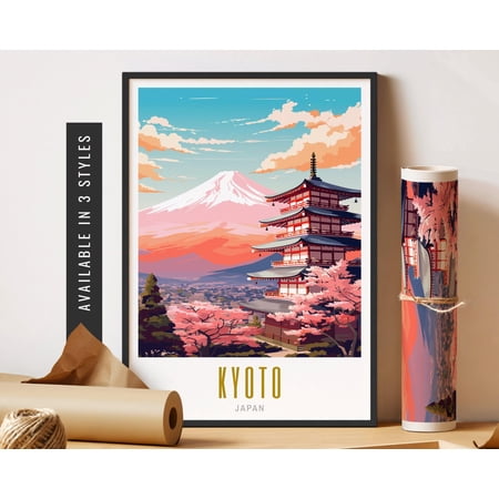 Kyoto Japan Travel Destination City Japanese Unposter Art Travel Wall Art Poster , Poster Print Only