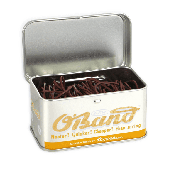 Kyowa O'Band Rubber Bands: silver tin, single color, 30 grams (Chocolate Brown)