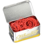 Kyowa OBand Rubber Bands silver tin, single color, 30 grams Red