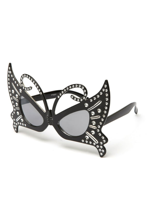Kyra Beautiful Sparkled Bling Butterfly Oversized Fun Props Party Sunglasses