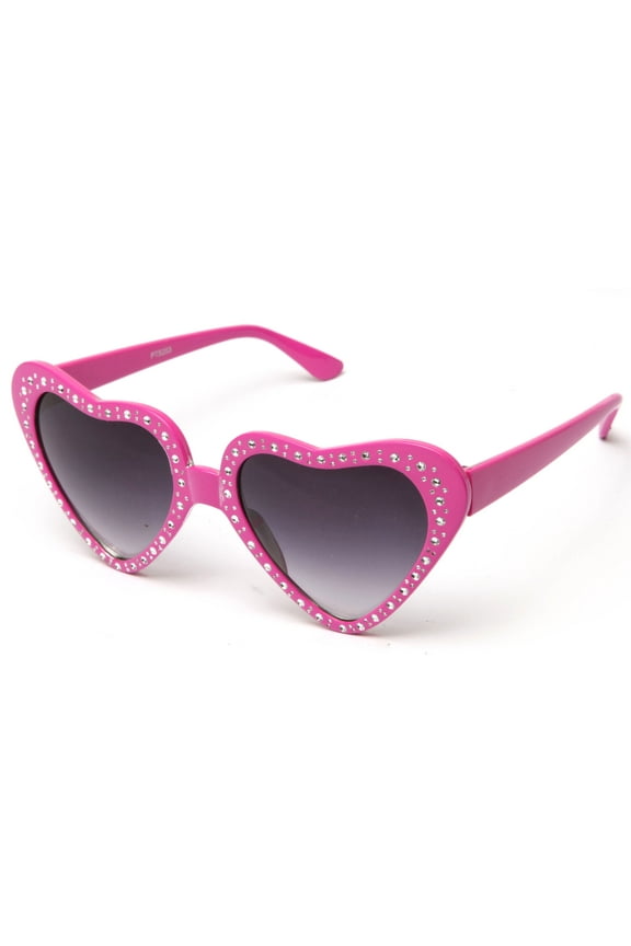 Kyra Gorgeous Sparkled Bling Heart Design Party Oversized Party Props Sunglasses