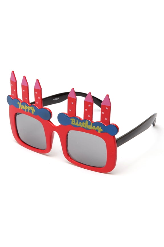 Kyra Kids Happy Birthday Cake Candles 4 Packs Shaped Party Sunglasses Fun Boys Girls Birthday Props
