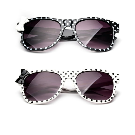 Kyra Kids Plastic Polka Dot Bow Sunglasses Lead Free