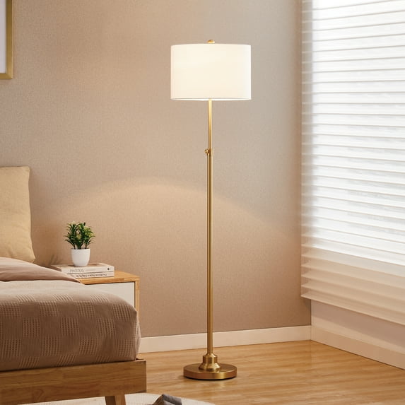 Kyrid Modern Floor Lamp 63” Tall Standing Lamp,Metal Adjustable Height Floor Lamp for Bedroom Living Room Corner