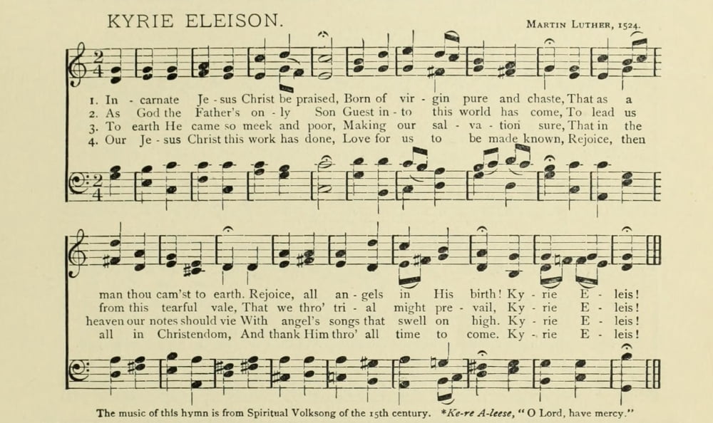 Kyrie Eleison Christmas in Song 1891 Canvas Art -  (18 x 24)