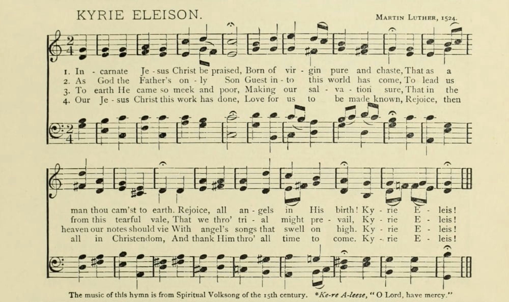 Kyrie Eleison Christmas in Song 1891 Canvas Art - (24 x 36)