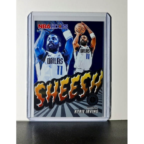 Kyrie Irving 2023-24 Panini Premium Stock NBA Hoops SHEESH #18 Card Mavericks