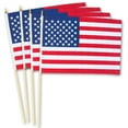 thumbnail image 1 of ArtCreativity 12 x 18 Inch USA American Flags on Stick, Pack of 12, Independence Day Fourth of July Decorations, Patriotic Party Favors, Memorial Day Grave Markers, Handheld US Flags, 1 of 7