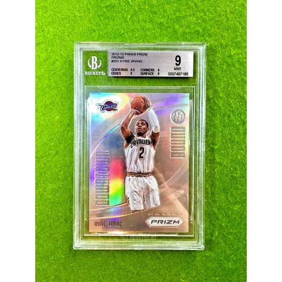 Kyrie Irving SILVER PRIZM ROOKIE CARD BGS 9 RC 2012 Prizm KYRIE IRVING DOWNTOWN