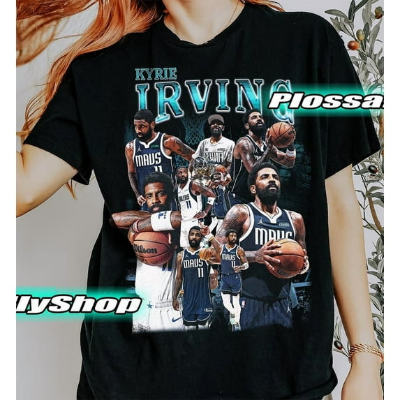 Kyrie Irving Shirt, Vintage 90s Kyrie Irving Basketball Fan Tee Graphic,Black Color,Size 3XL