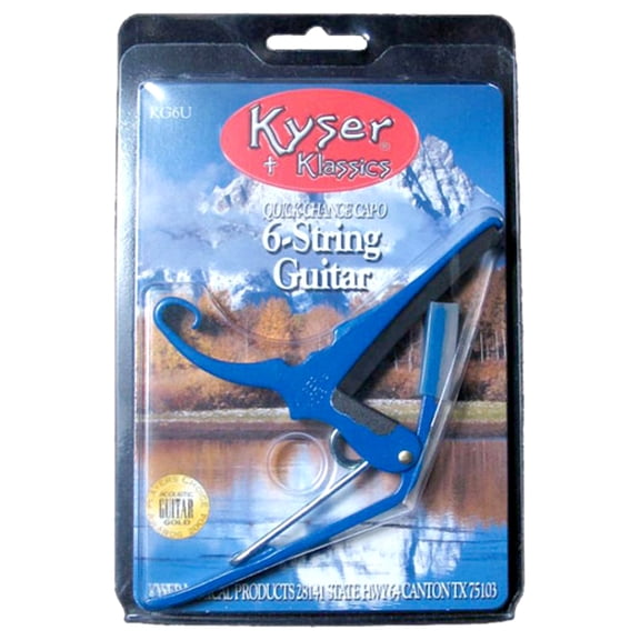Kyser Quick Change Capo Easy One Handed Operation, Blue