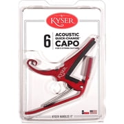 Kyser Quick Change Capo Easy One-Handed Operation, Fits Any Fret, Red