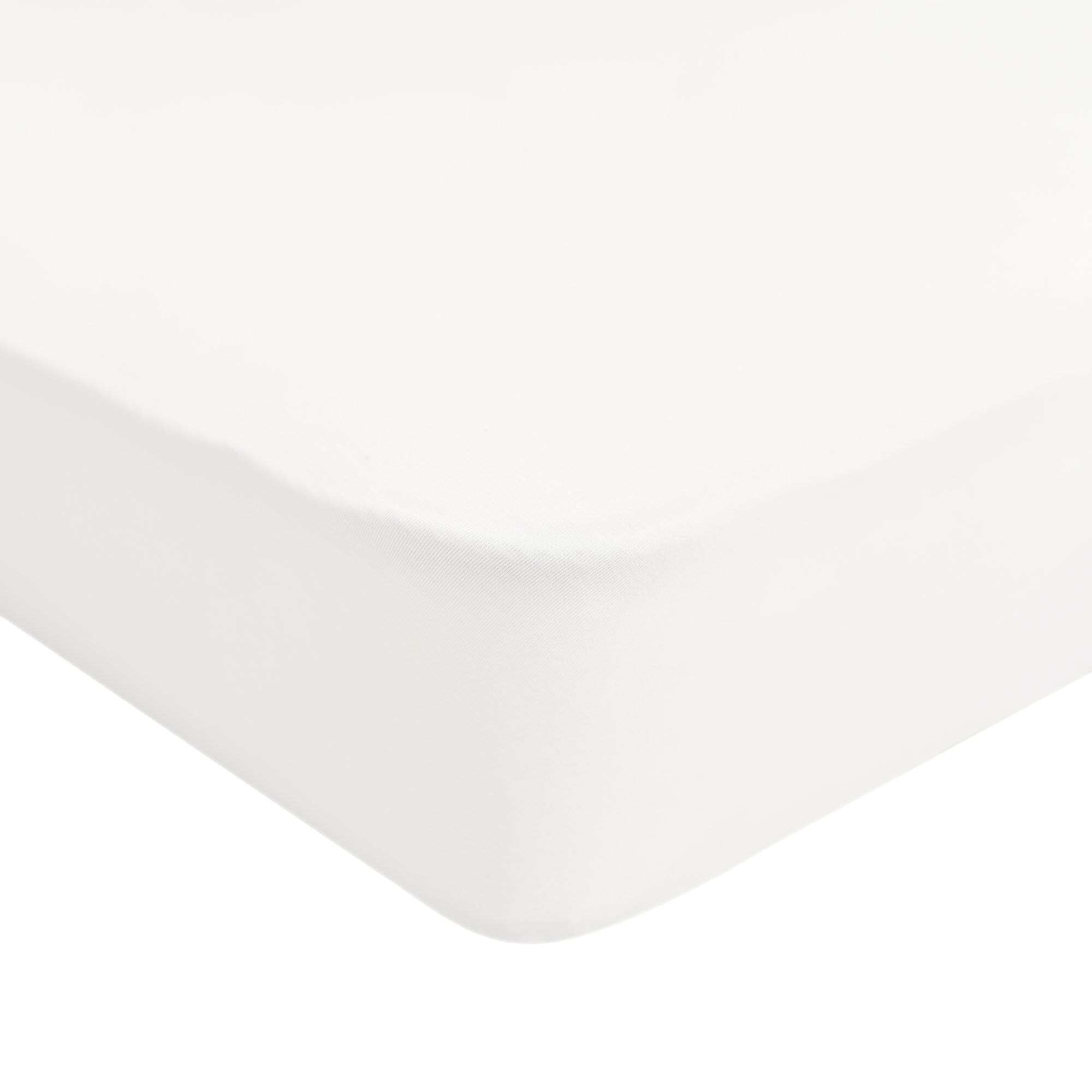 Cloud White Bamboo Rayon Crib Sheet for Toddlers