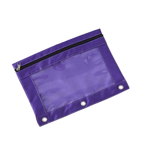 Kyusrd Pencil Pouch for 3 Ring Binder! Clear Pencil Pouch with Mesh Zipper,Multi-Color Clear Pencil Case,Cosmetic Bag Cute Pencil Case
