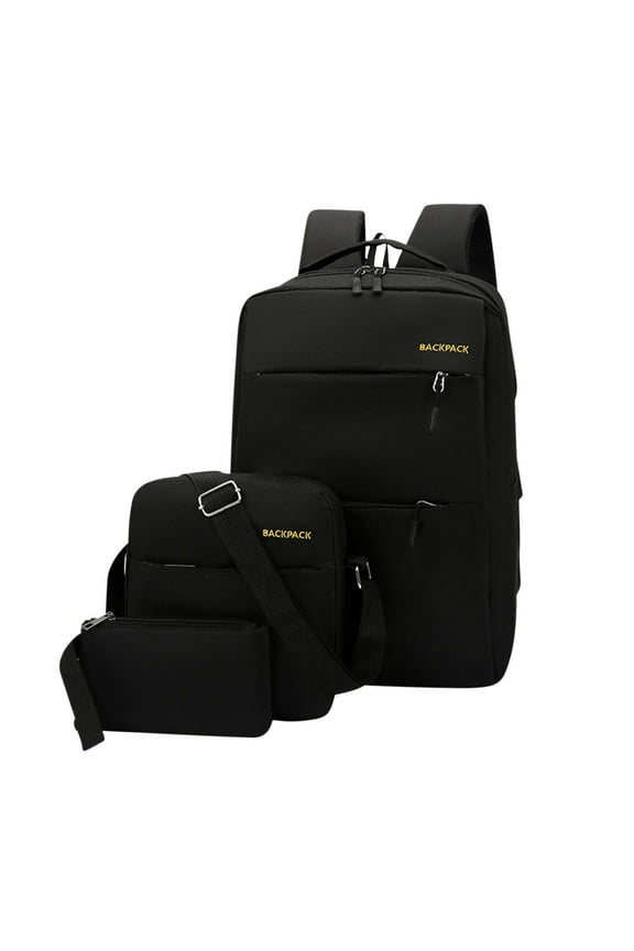 Travel Computer Backpack Large Capacity 17-Inch Business Backpack Backpack Oblique Straddle Purse Three-Piece Set
