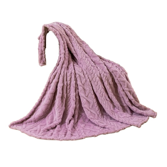 Kyusrd 100X120cm Super Soft Warm Solid Warm Fleece Blanket Throw Rug Sofa Bedding