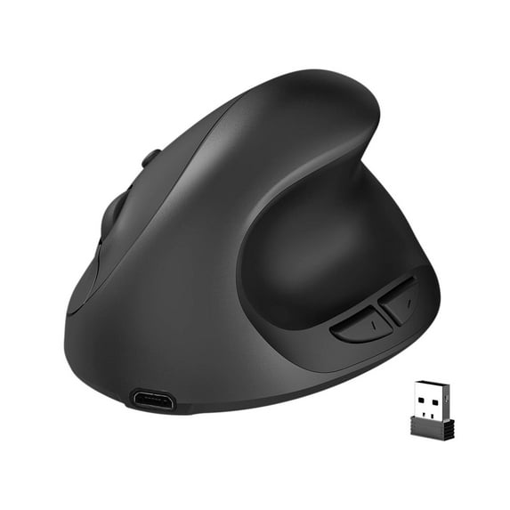 Kyusrd 2.4G Rechargeable Wireless Vertical Mouse,Ergonomically Designed 10 Meters Control,Built-in 600mah Lithium Battery,Suitable For Office Games