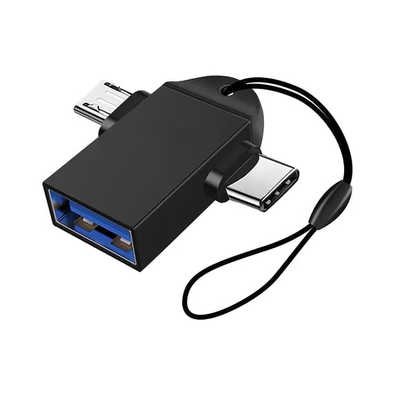 Kyusrd 2-in-1 OTG USB 3.0 Female to USB 3.1 Type C & Micro-USB Male Adapter Converter