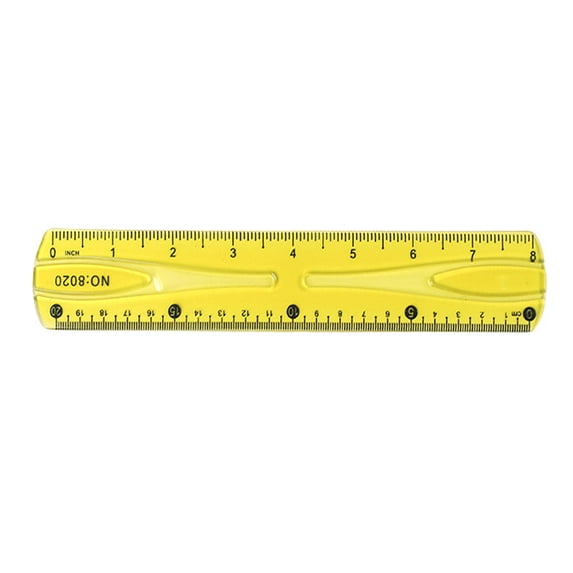 Kyusrd 20Cm Super Elastic Translucent Soft Plastic Ruler,Flexible Drawing Measuring Tool