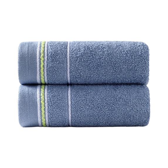 Kyusrd 2Pcs Cottons Hand Towels for Thick Soft Highly Absorbent Face Towels Bathroom Hand Towels For Face Washing Showers Spa Daily Use,Dark Blue-2Pcs,33x73cm