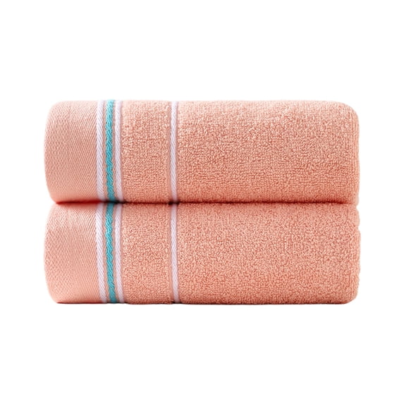 Kyusrd 2Pcs Cottons Hand Towels for Thick Soft Highly Absorbent Face Towels Bathroom Hand Towels For Face Washing Showers Spa Daily Use,Pink-2Pcs,33x73cm