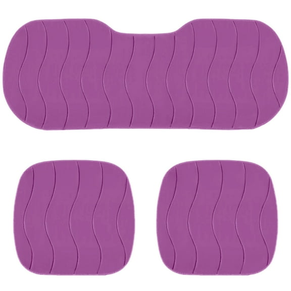 Kyusrd 3 Pcs Car Seat Cover Full Set Car Front Seat Covers and Rear Benches Cover originals Winter Plush and Warm for Automotive SUV Truck and Van Full Size Winter Set,Purple