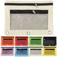 thumbnail image 1 of Kyusrd Clear Mesh Pencil Pouch,3 Ring Binder,Zipper Closure,Multi-Color,Transparent,Cosmetic Bag,Stationery Organizer, 1 of 4