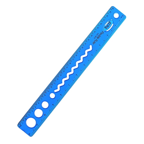Kyusrd 30Cm Foldable Flexible Plastic Ruler,Bendable Shatterproof Soft Ruler For Classroom Office Gift