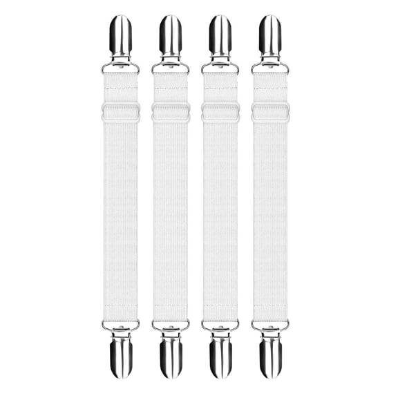 Kyusrd 4pc Bed Sheet Grippers Stretchable Up To 180cm Easy To Operate Easy To Install And Disassemble The Issue Of Tangled And Piled Up Bed Sheets