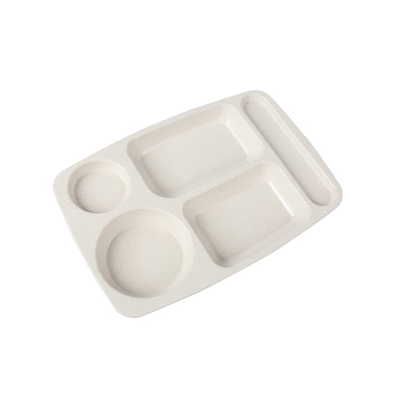 Kyusrd 5-Compartment Fiber Tray,Durable Break-Resistant Meals Breakfast Plate For Home