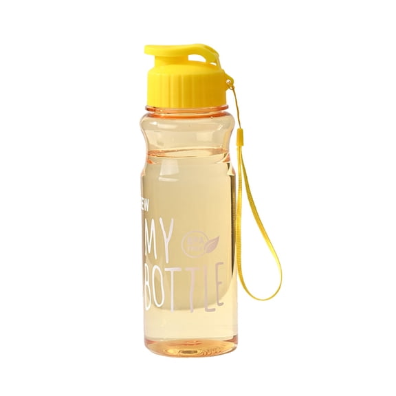 Kyusrd 550ml Portable Solid Color Press Flip Student Outdoor Plastic Water Cup Sealed Leak Proof Large Capacity Water Cup