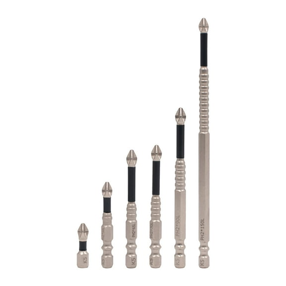 Kyusrd 6PC K5 Non-slip Batch Head With Threaded Drill Head Super Hard Hexagonal Set Screwdriver