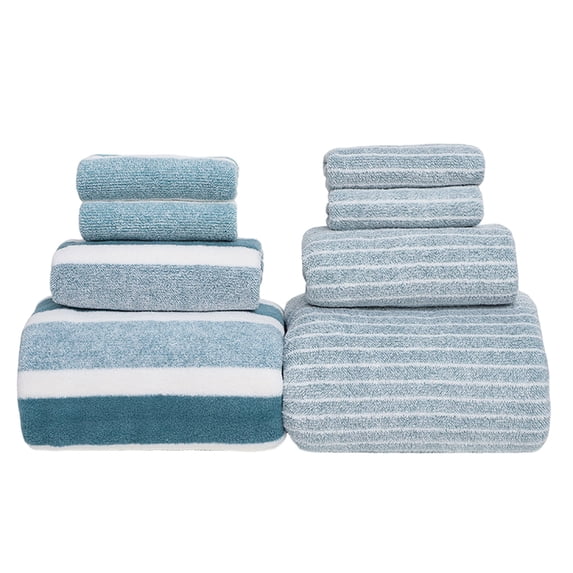Kyusrd 8PC Towel Bath Towel Set Velvet Spun Highly Absorbent Soft Bath Towel Suitable For Bathroom Spa Gym