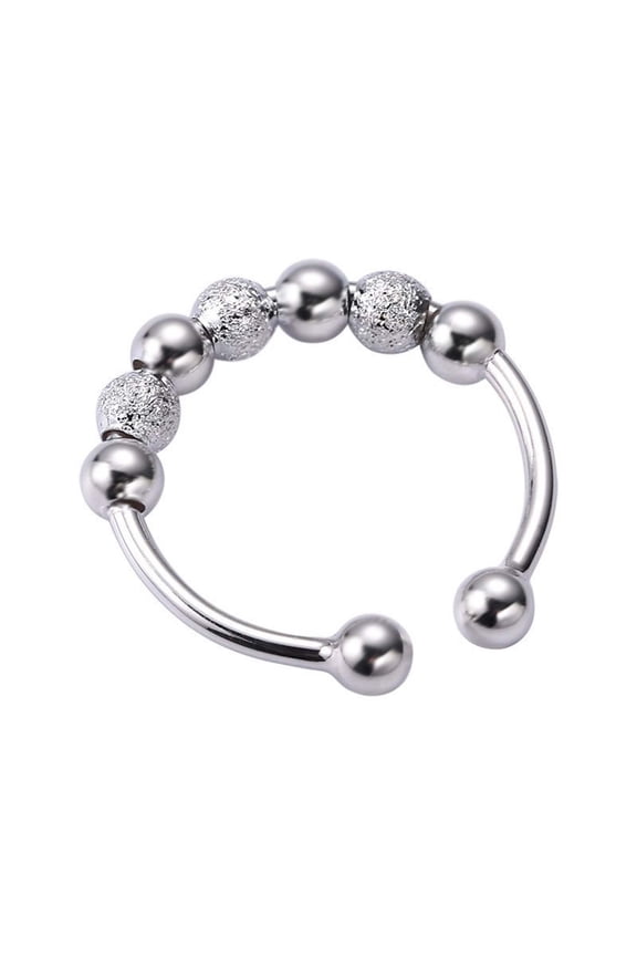 Anxiety Rings For Men Women Open Finger Rings With Beads Stress Reliever Rings For Anxiety Stress Relieving Jewellery